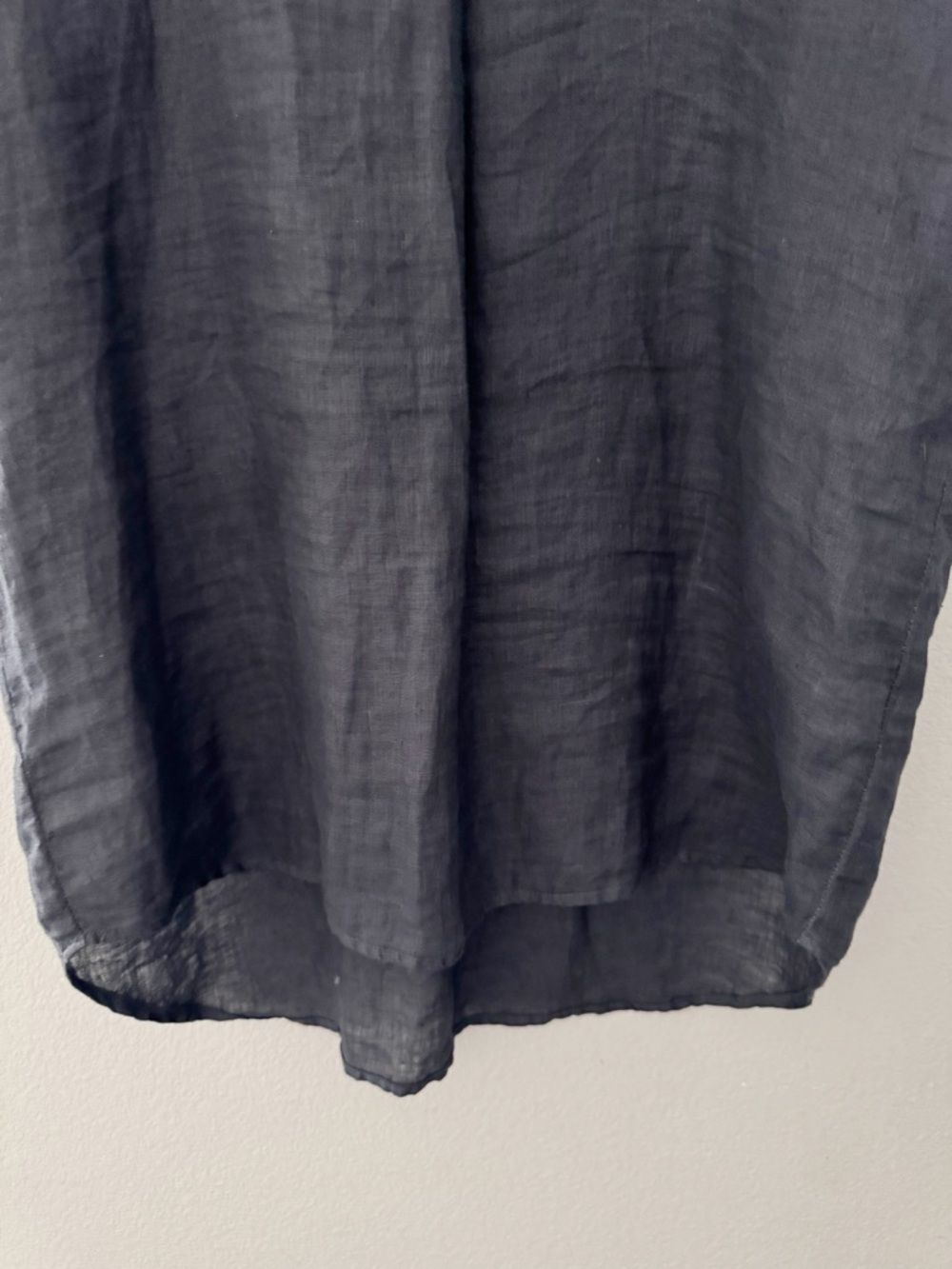 CP Shades Linen Tunic Dress Cover Up Med Black Drapey Casual Minimalist Boho - Picture 6 of 10